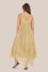 long Sleeveless dress with asymmetric hemline